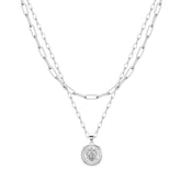 Silver Link Chain&Medallion Dainty Gold Choker Necklaces